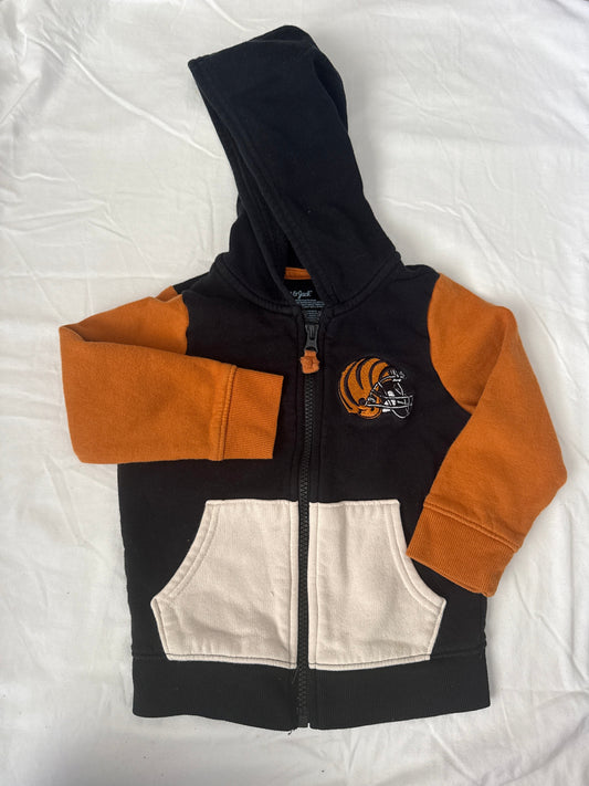 Seller # 19 Custom Cincinnati Bengals Black Hooded Zip Up Toddler 2T