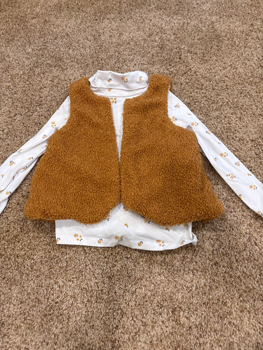 #47 girls 5T Rachel Zoe vest and turtle neck, would be cute for fall pictures!