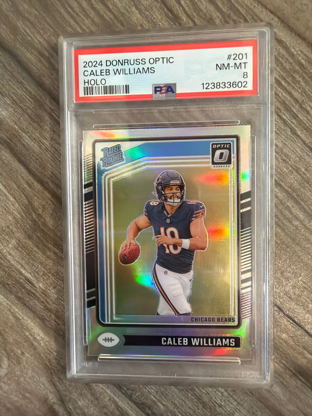 #198 Graded Optic Football Card
