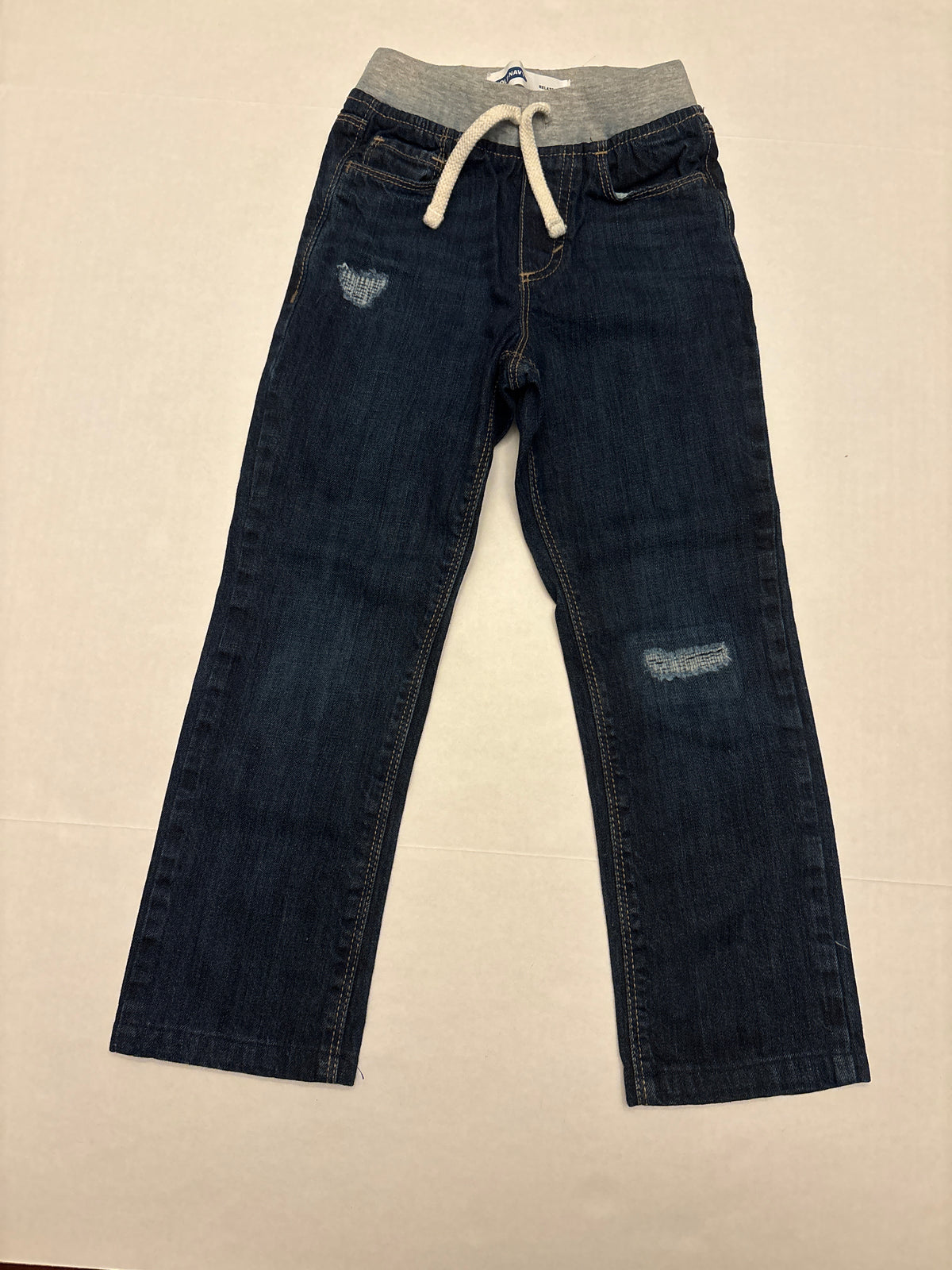 Seller 118 EUC Boys Old Navy Relaxed Elastic Waist Jeans with distressing. Size 5T