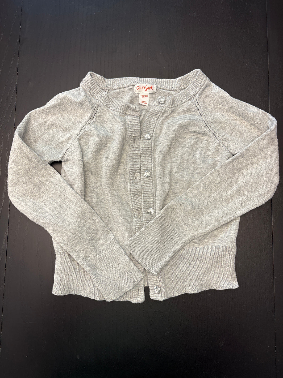 #166 girls Cat&Jack S(6/6x) gray sweater