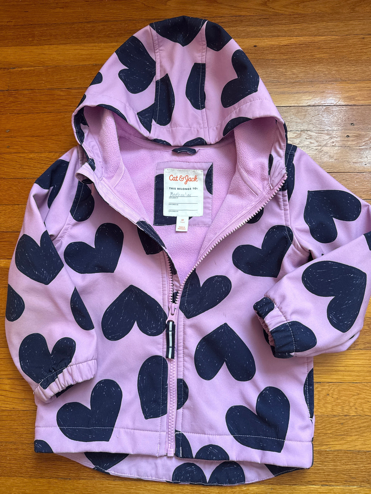 #127 Cat & Jack Heart Jacket Girls 4T