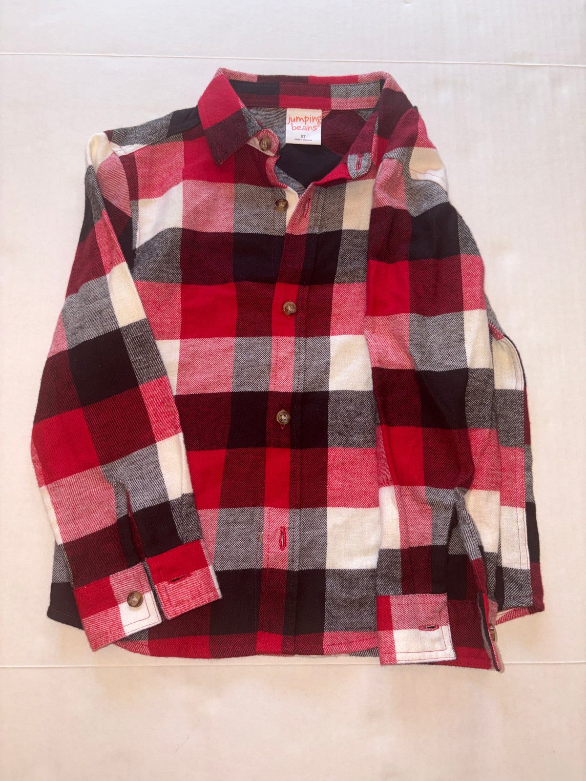 Seller 118 EUC Boys Jumping Beans plaid flannel shirt. Very soft! Size 5T