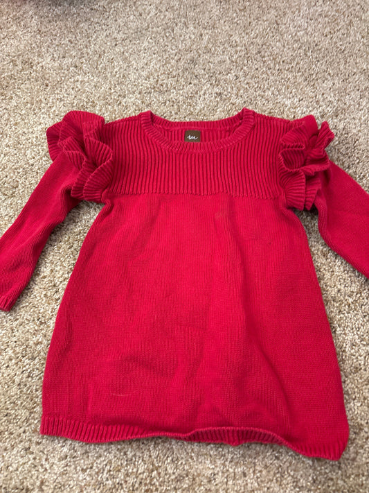 #47 girls red 2T Tea Sweater dress