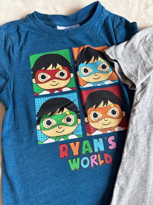 Seller #216, Boys Ryan’s World set of 2 tshirts, EUC size 5
