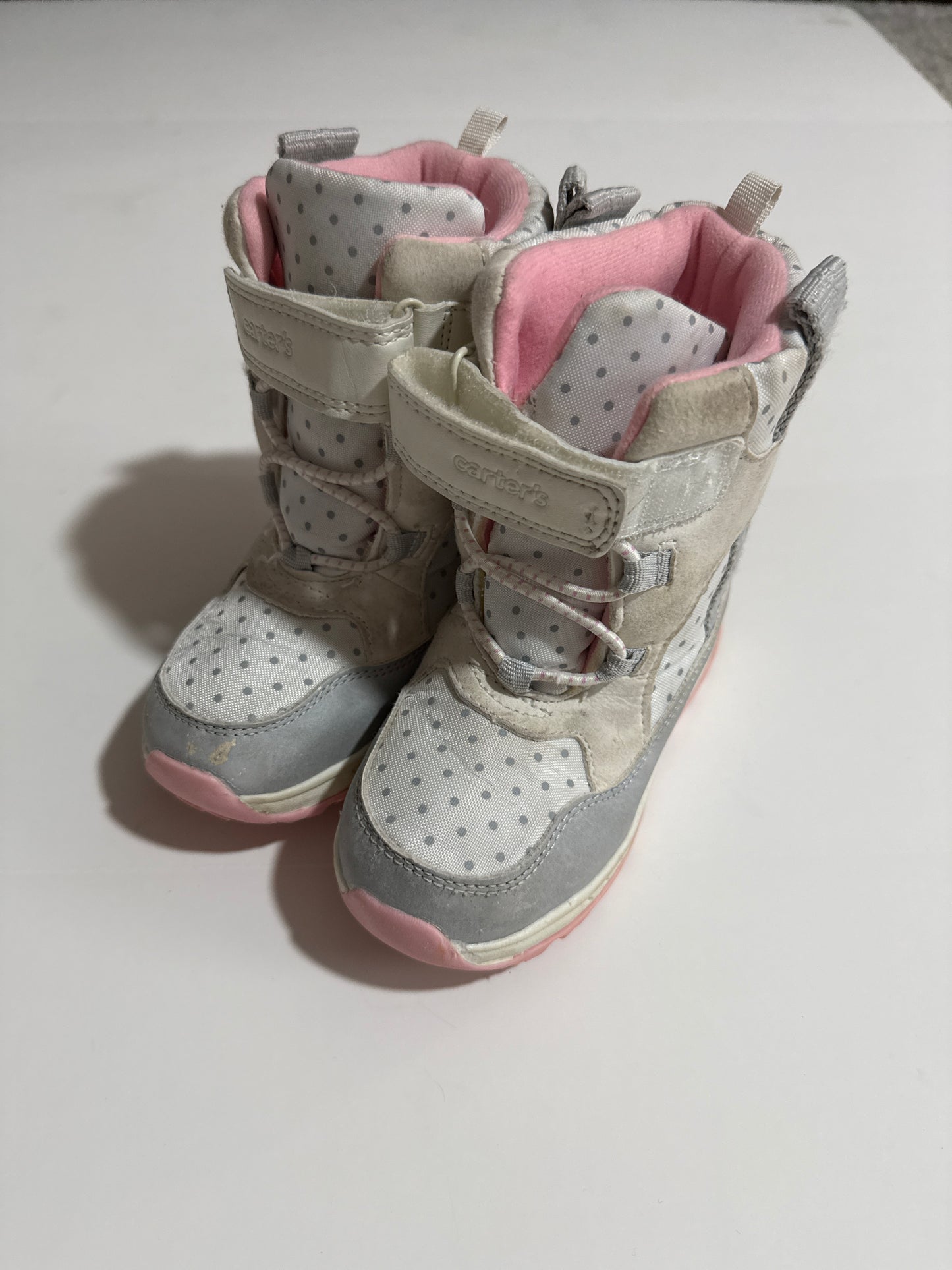 #96 Carters Polka Dot Snow Boots Size 10