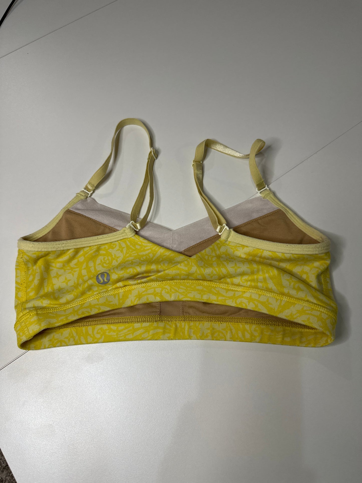 #133 Lululemon Sz 4 Yellow Sports Bra