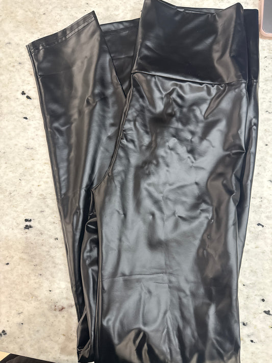 Seller #30 Women's Size Large Black Leather Leggings