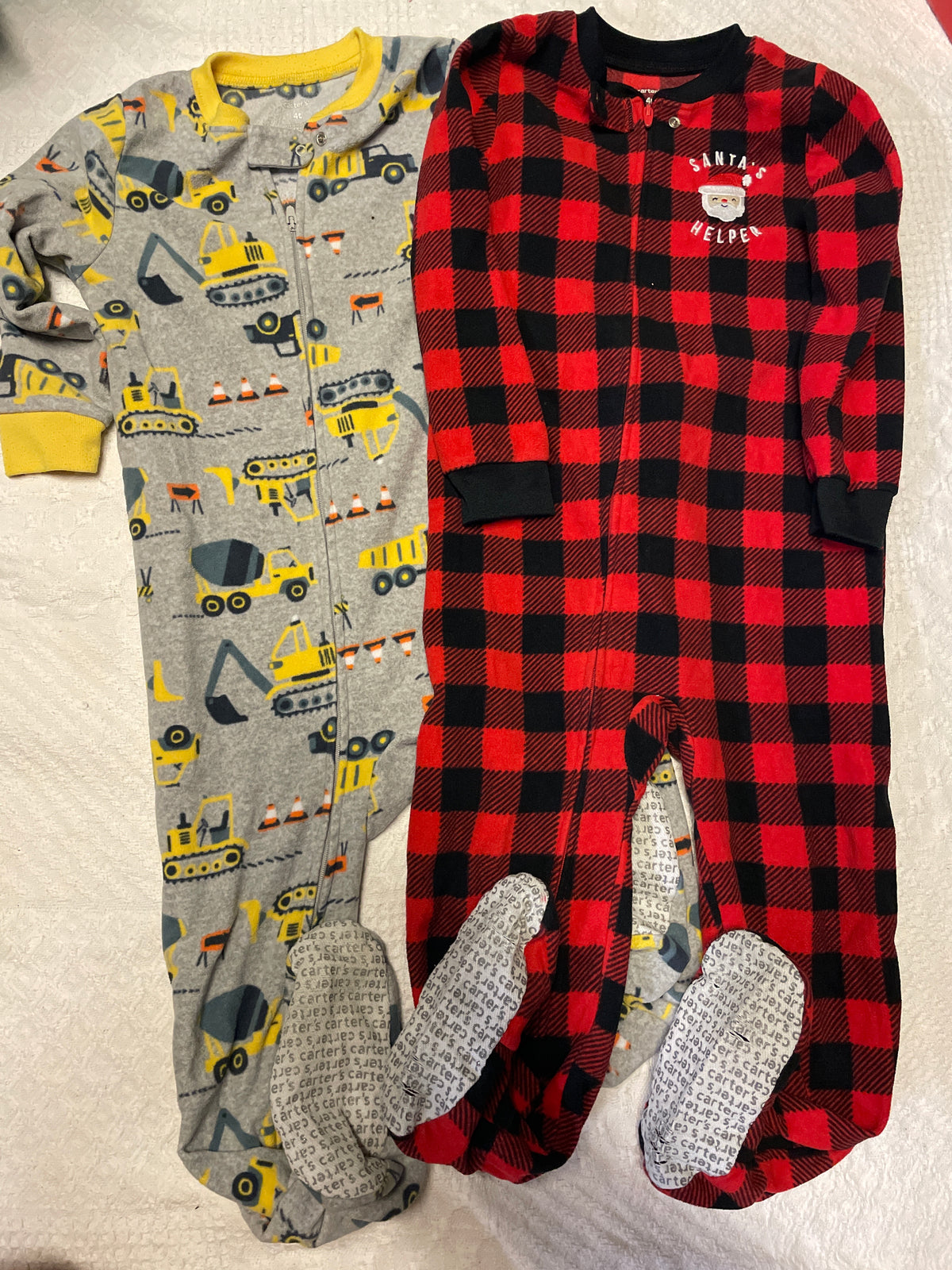 Seller #57 boys 4t fleece onsie pajamas