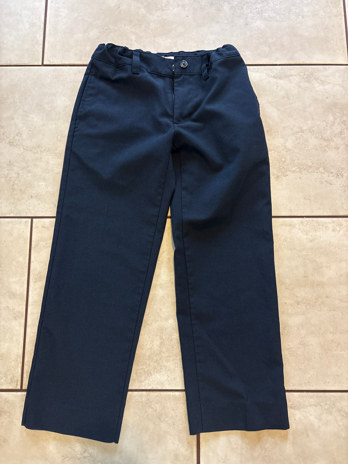 #166 boys cat&jack sz6 navy dress pants