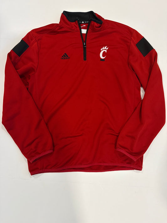 #96 Men’s Adidas Cincinnati Bearcats 1/4 Zip Medium