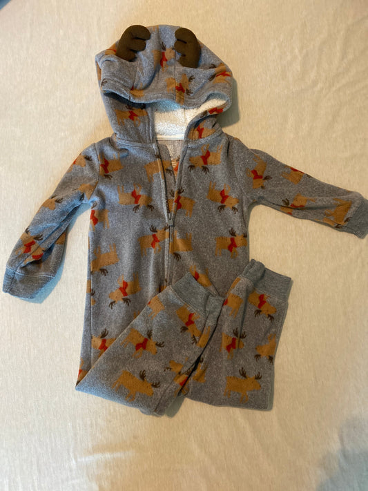Seller #86 *REDUCED* Carters moose zip up onesie (18 mon)