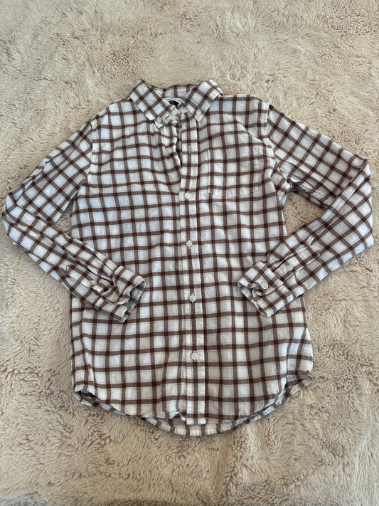 Seller 108 Boys (8) Janie and Jack Button Down NWOT- worn once- Brown/cream