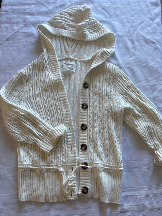 #43 Juniors L Aeropostale hooded sweater EUC
