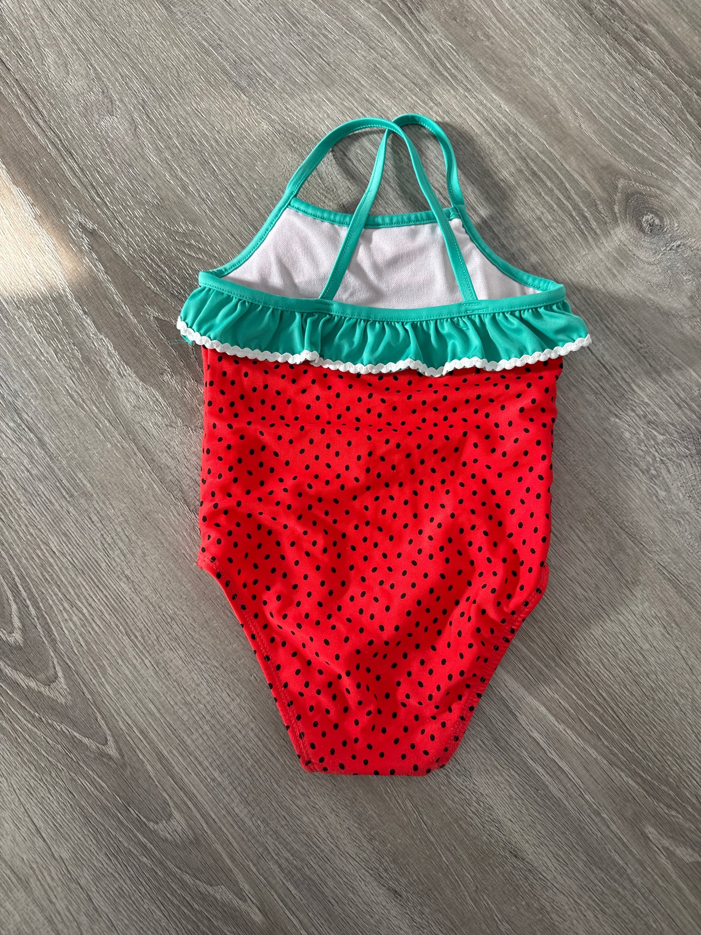 #149 Girls 3T Cat & Jack strawberry swim suit
