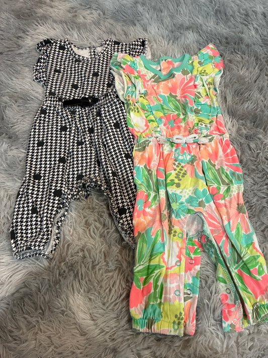 SCO46-long rompers-girls-3-6 months-2 pack