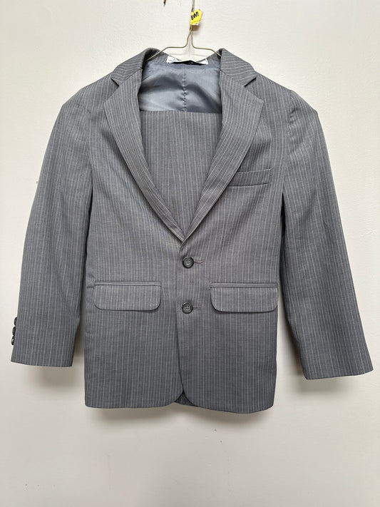 #130 Boys Sz 8 Pinstriped Suit Jacket and Pants