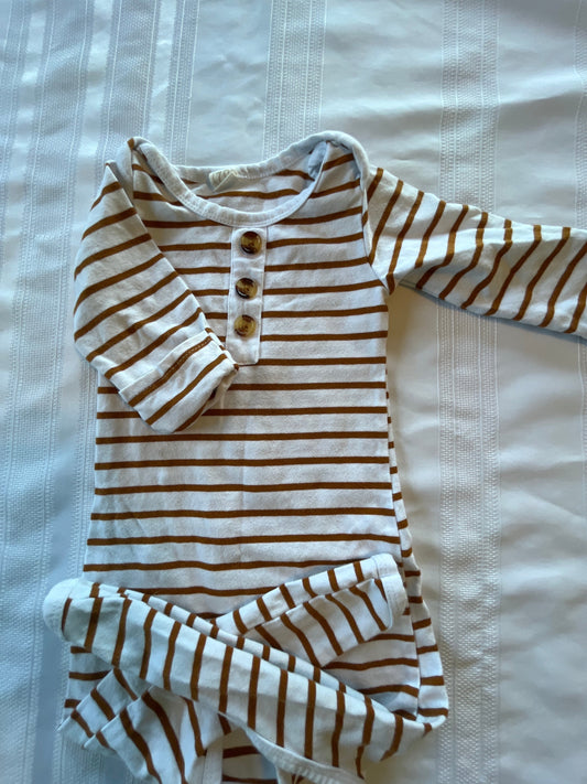 #57  Boy newborn bottom tie gown EUC