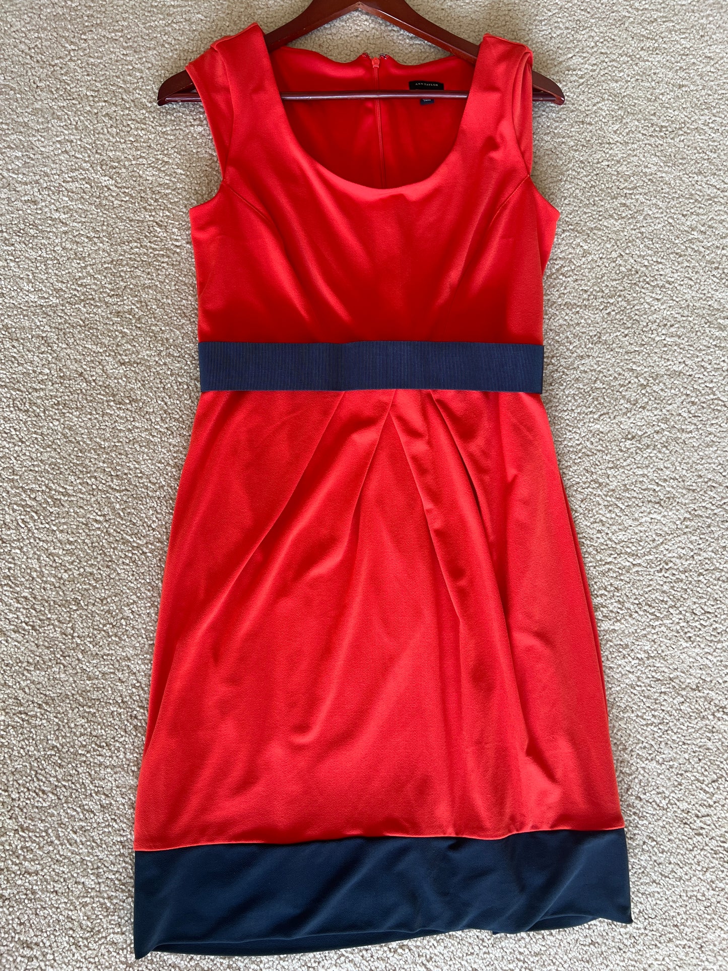 Ann Taylor orange sleeveless dress, size 8