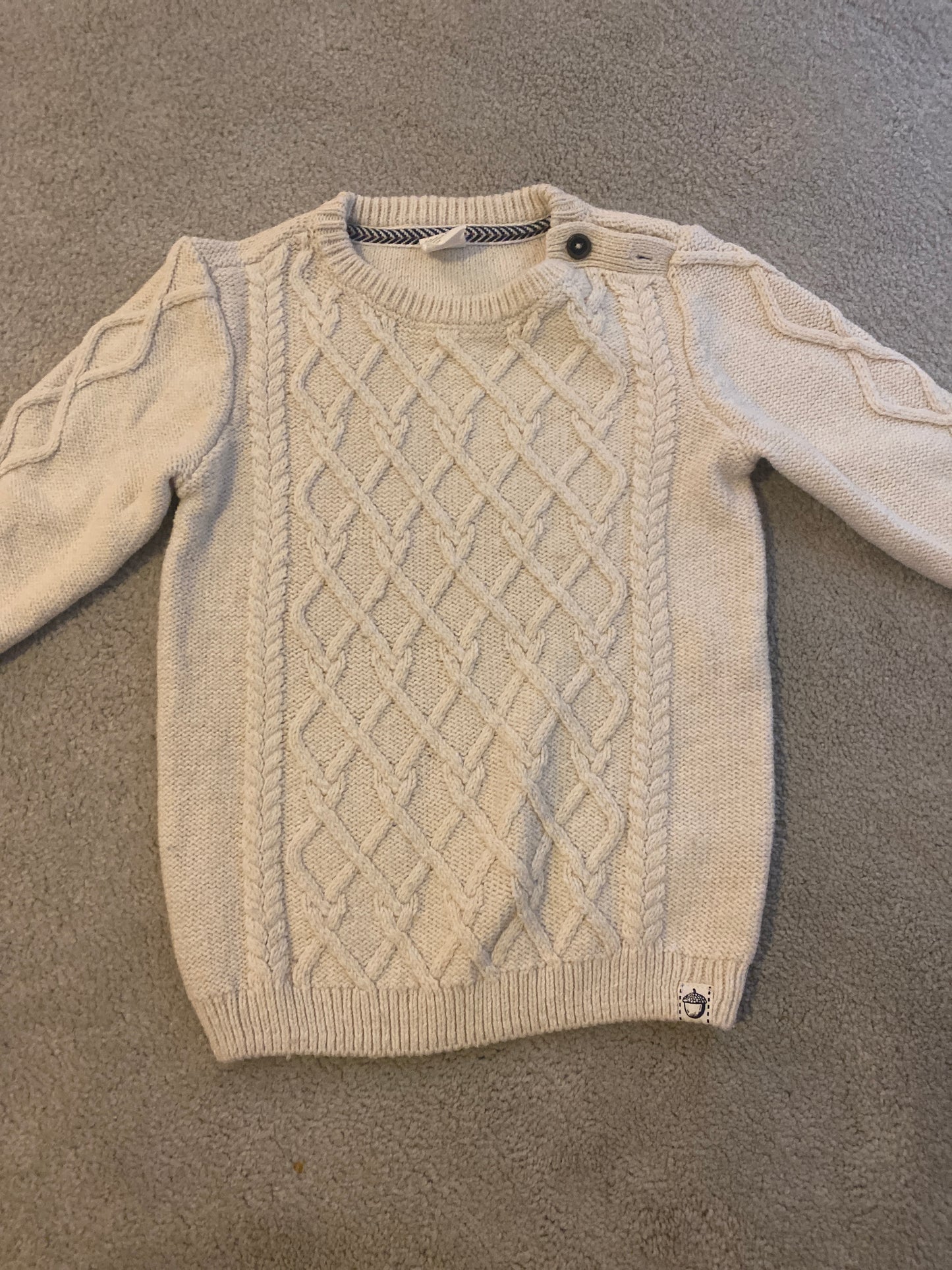 #36 H&M Boys 2t Cream Sweater