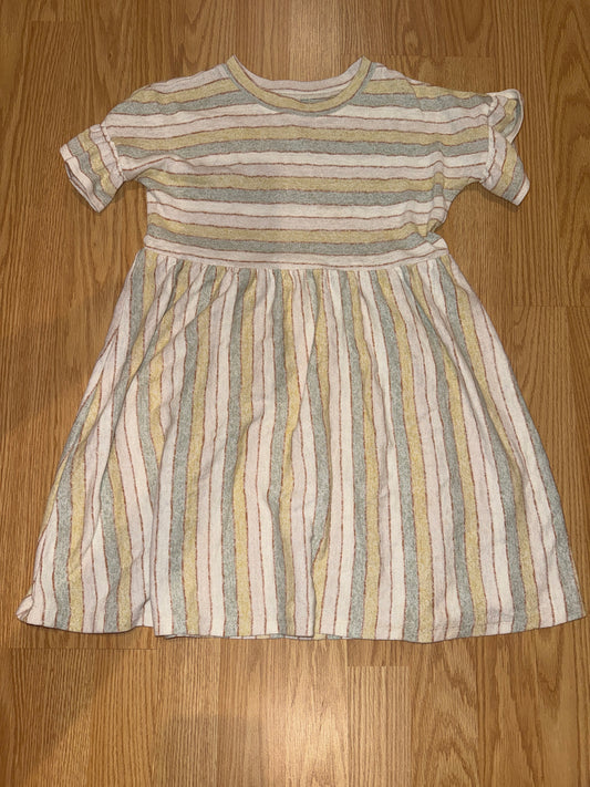 #87 Rylee + Cru 6/7 girls striped dress VGUC