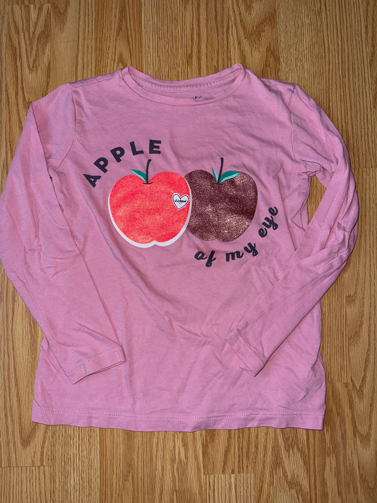 #87 Crewcuts 6-7 girls (runs a little big) apple of my eye shirt GUC