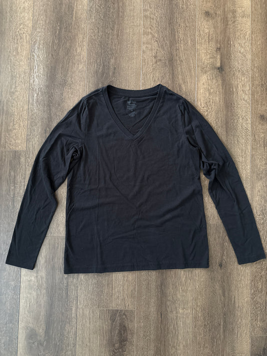 #173-women's long sleeve T size M, black