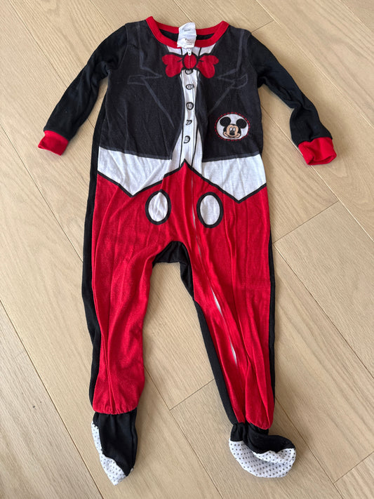 Seller #216 Boys or girls Disney Mickey Mouse footed pajamas, sz 2T GUC