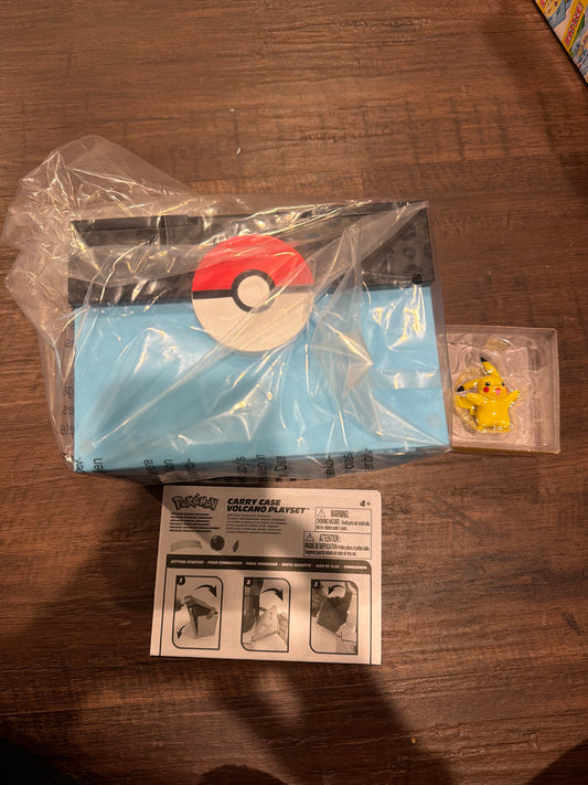 #107 new, not in box Pokemon carry case volcano playset