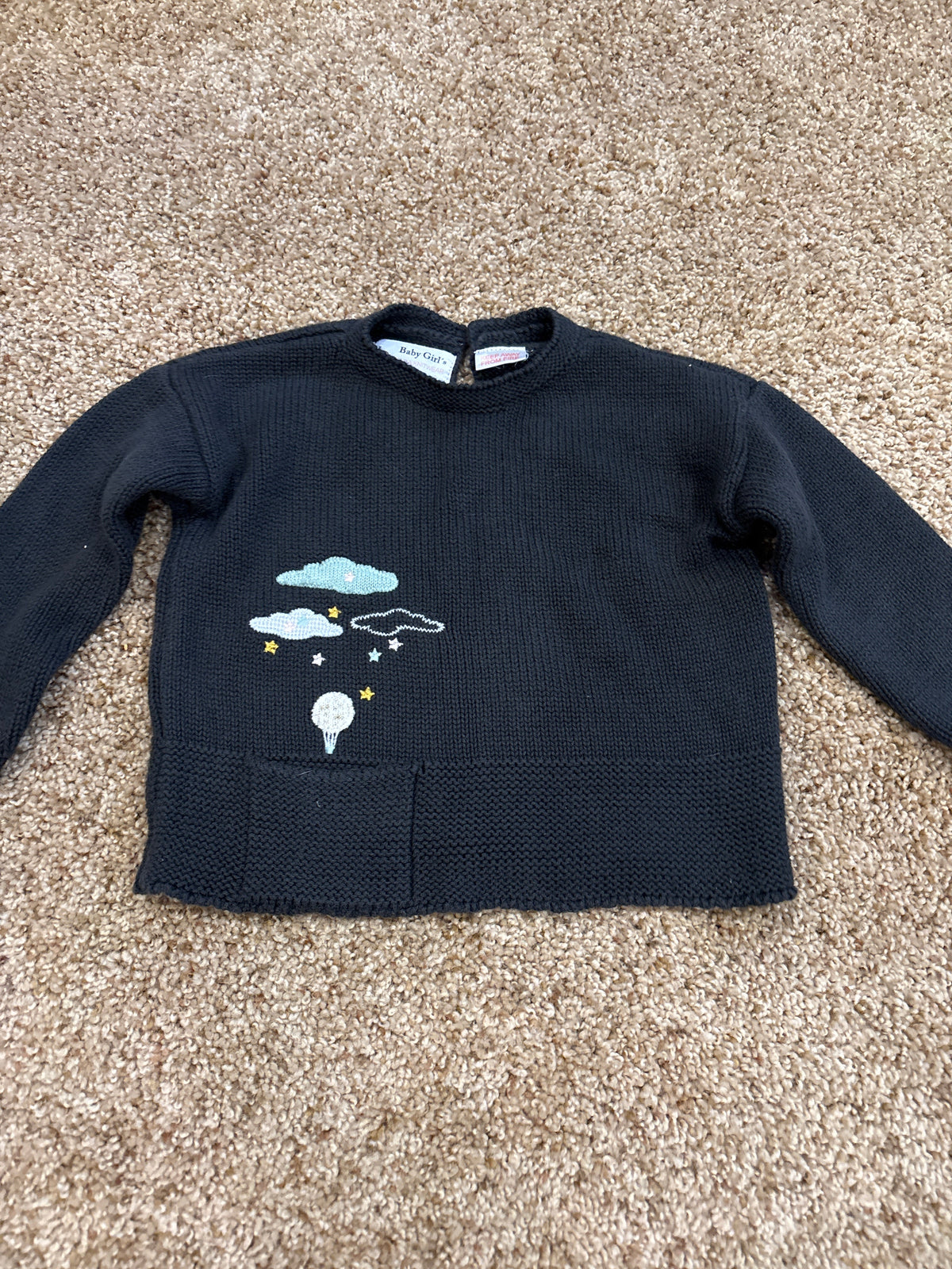 #47, girls size 6-9mo, Baby Girl’s Zara Knitwear grey sweater