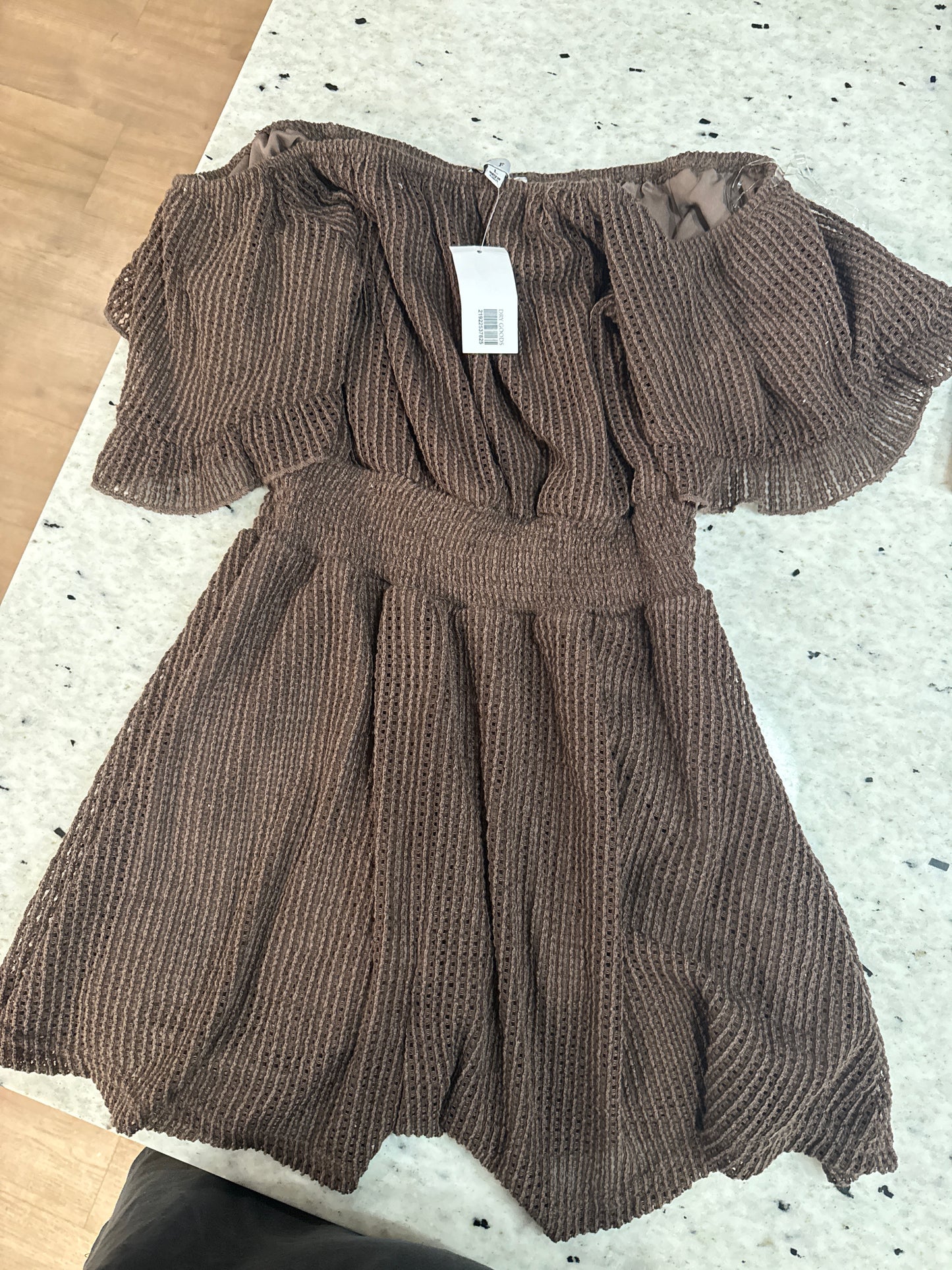 Seller #30 Rose & Remington Brown Off-the-shoulder Romper - Size Large NWT