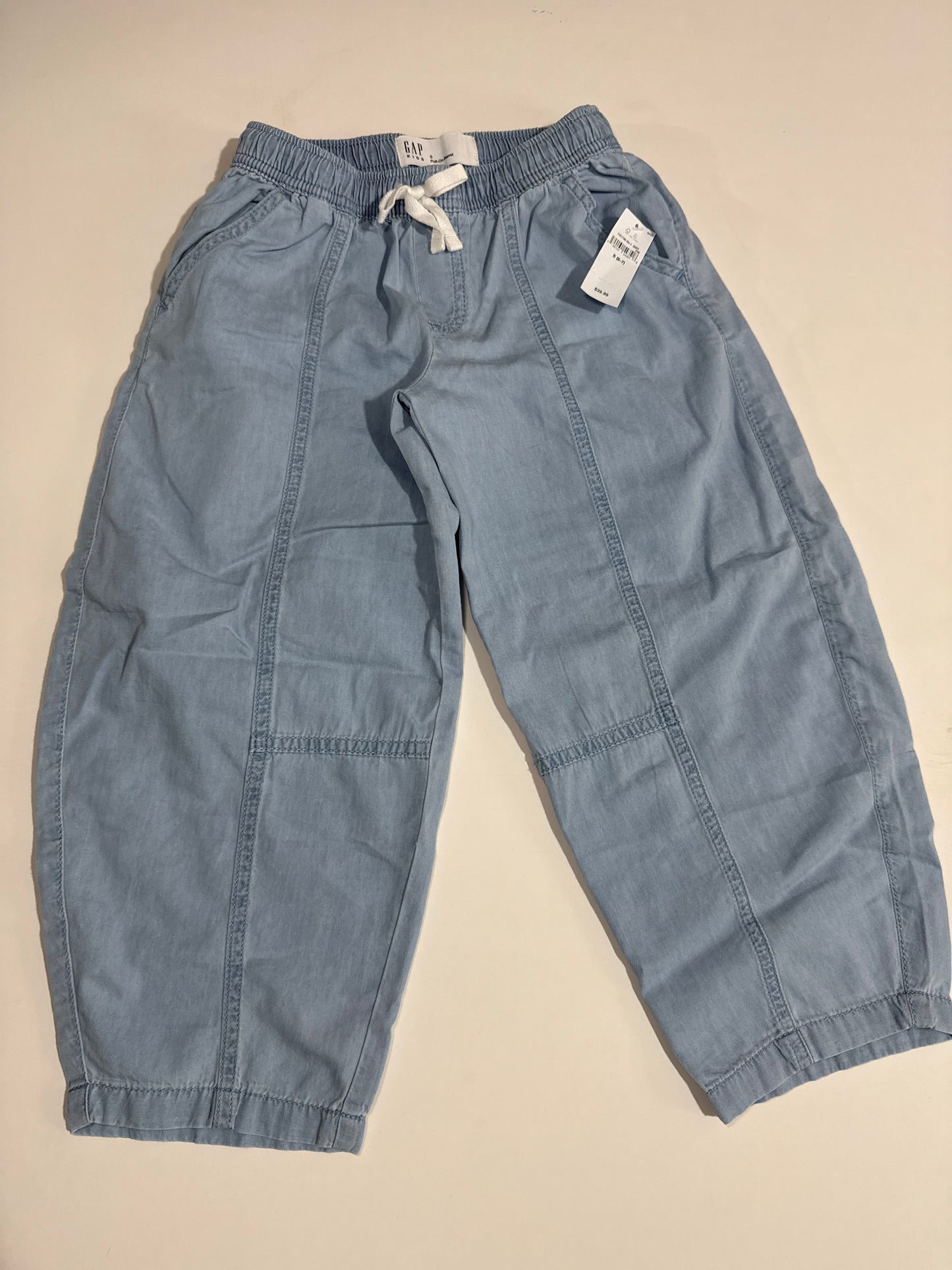 #96 Gap Girls NWT Pull On Barrel Jeans S 6/7