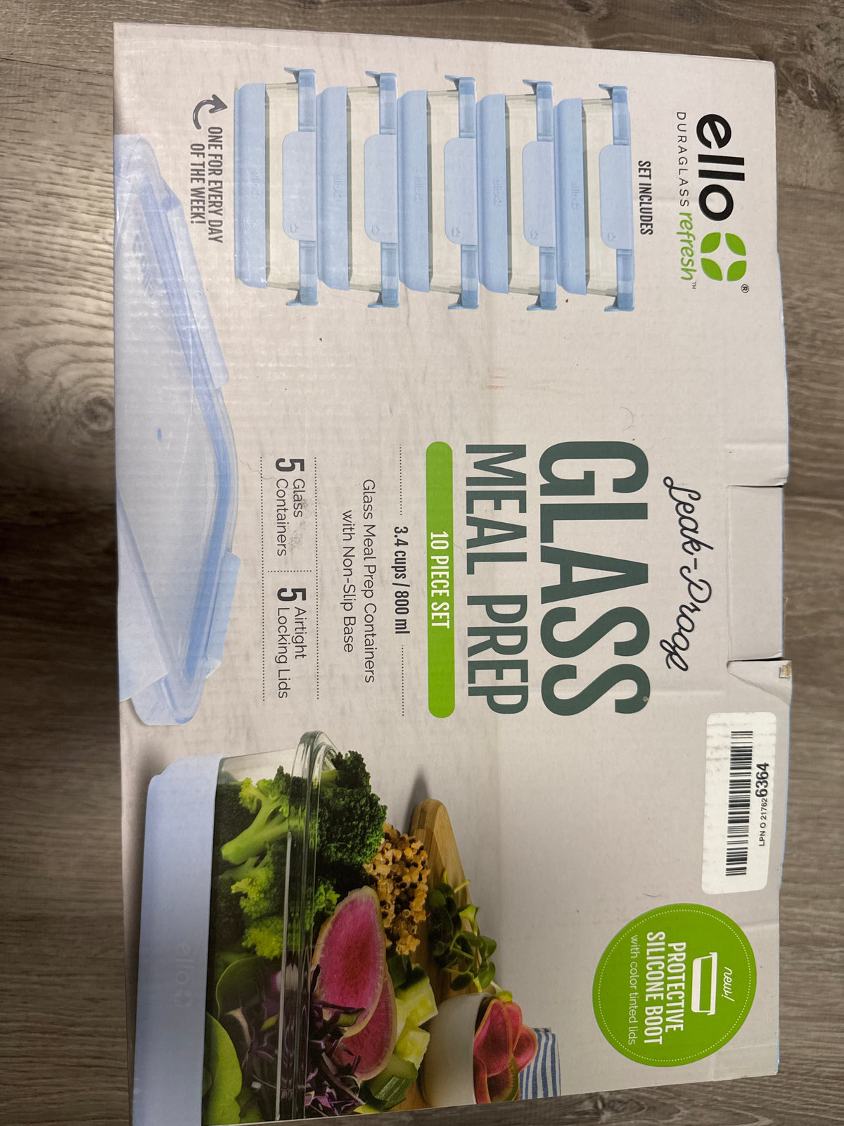 #149 Ello duraglass fresh meal prep containers 10 piece new set
