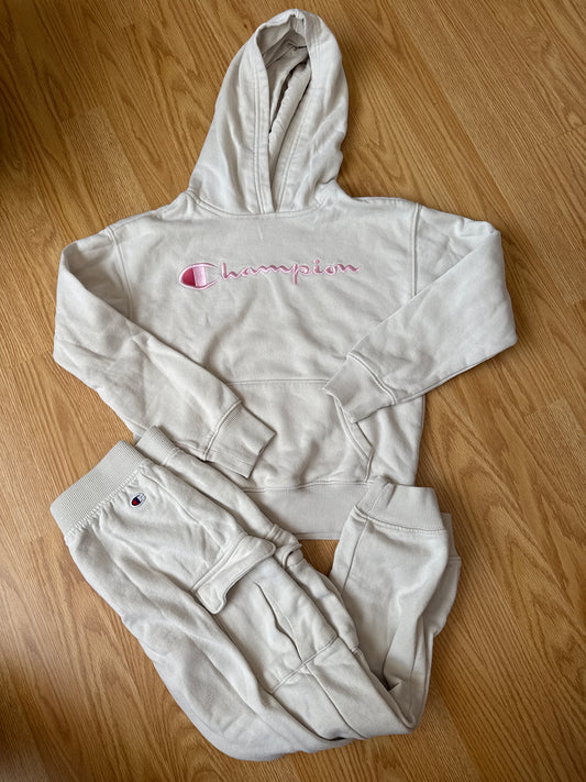#87 Champion 7/8 girls hoodie and cargo sweats set VGUC