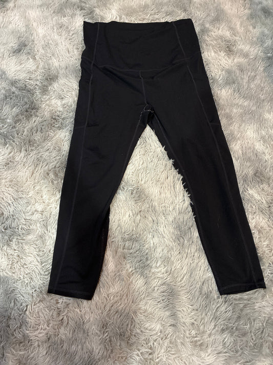 SCO46-Fabletics-black maternity leggings-XL-womens-pockets