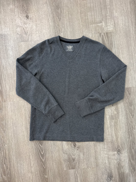 #149 Men’s Old Navy M grey rib knit sweater