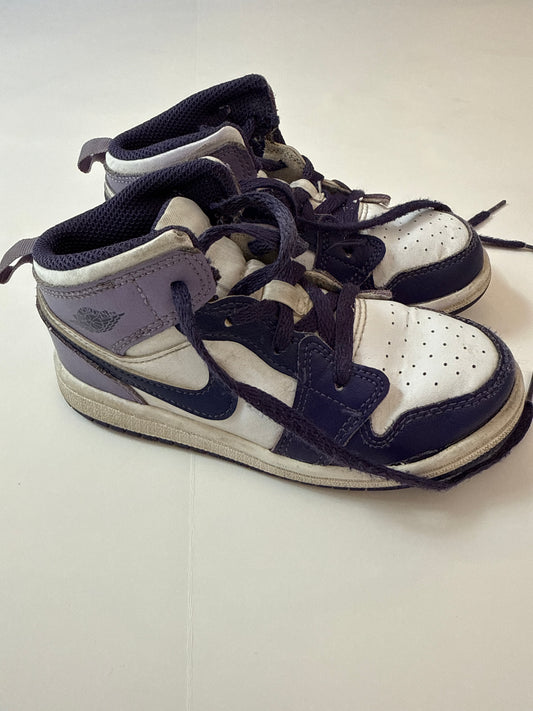 #96 Girls Purple Air Jordans Size 10C