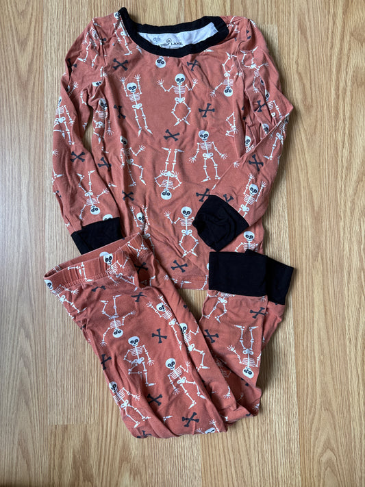 178 Caden lane 2t bamboo skeleton pajamas GUC for slight fade