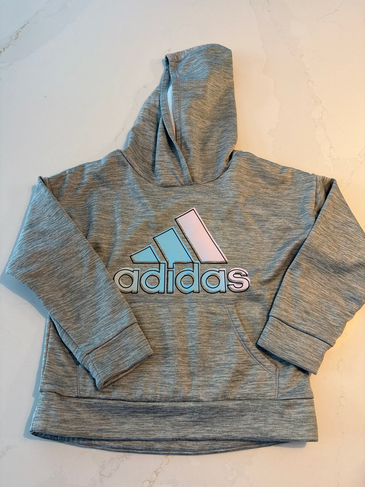 #133 girls adidas hoodie size 5 washed not worn