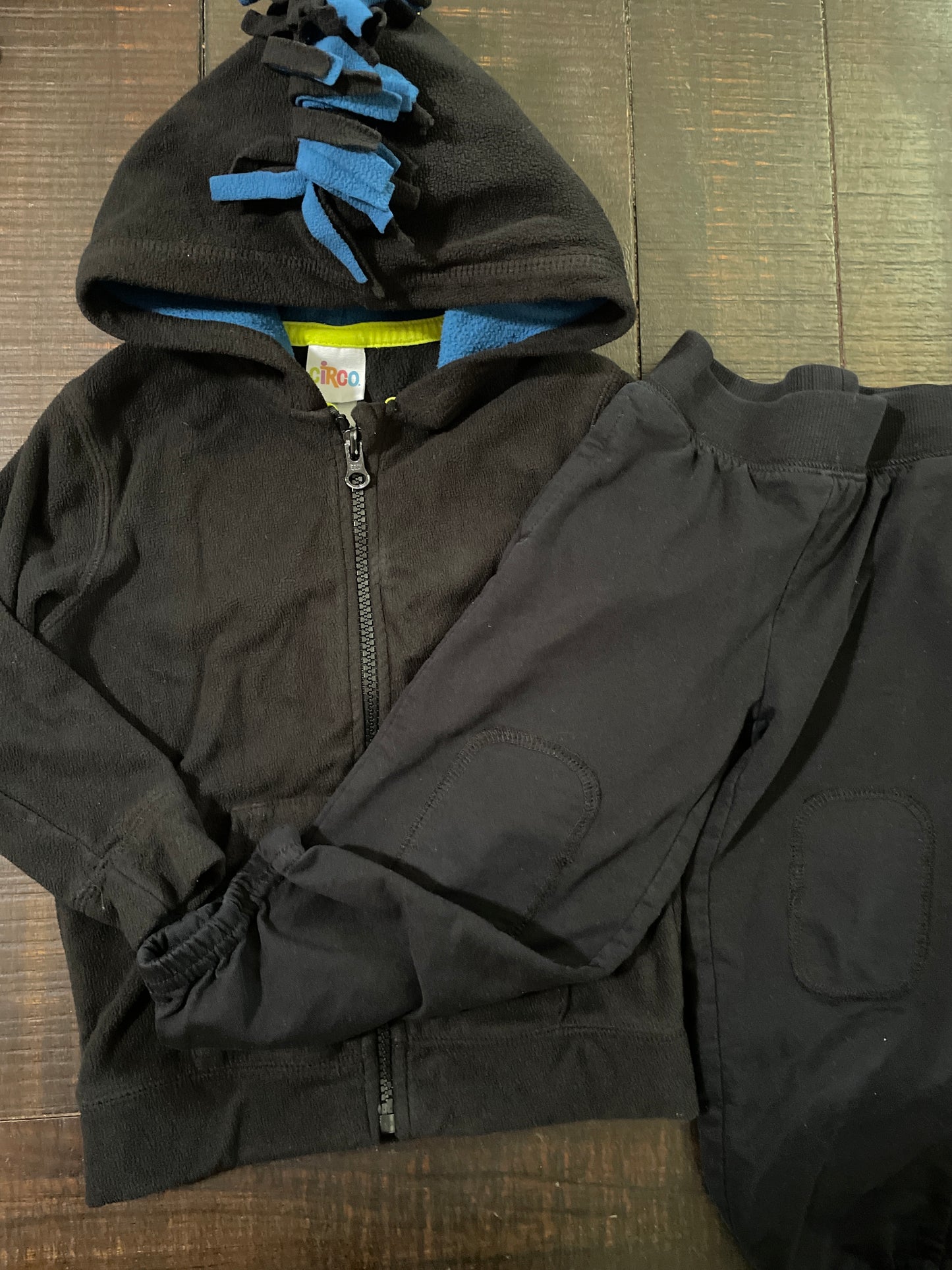 Seller #121 Toddler boy 2t zip jacket (with fun hood) and pants