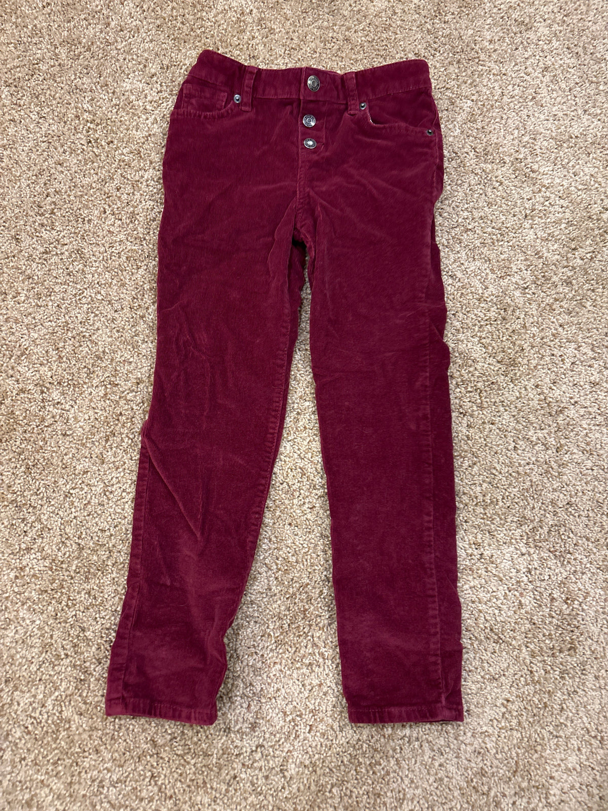 #47, girls Cat & Jack maroon corduroy pants Size 6T