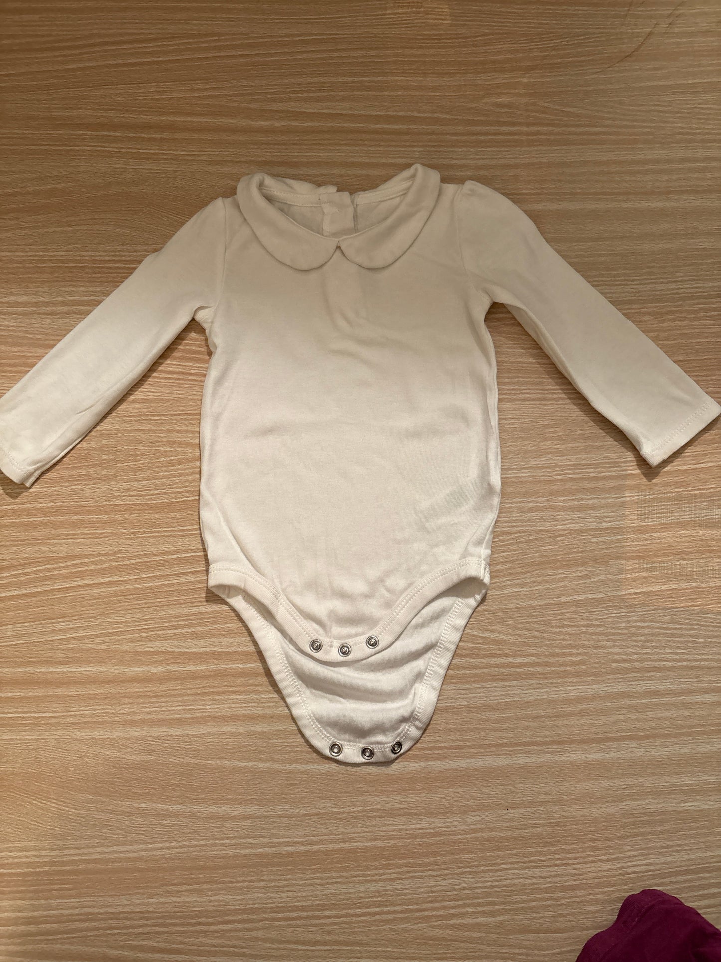 #102 Joe Fresh Purple Corduroy Jumper Dress with Peter Pan Collar Top Girls Size 12-18 Months