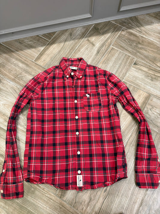#198 Boys size large Abercrombie button down