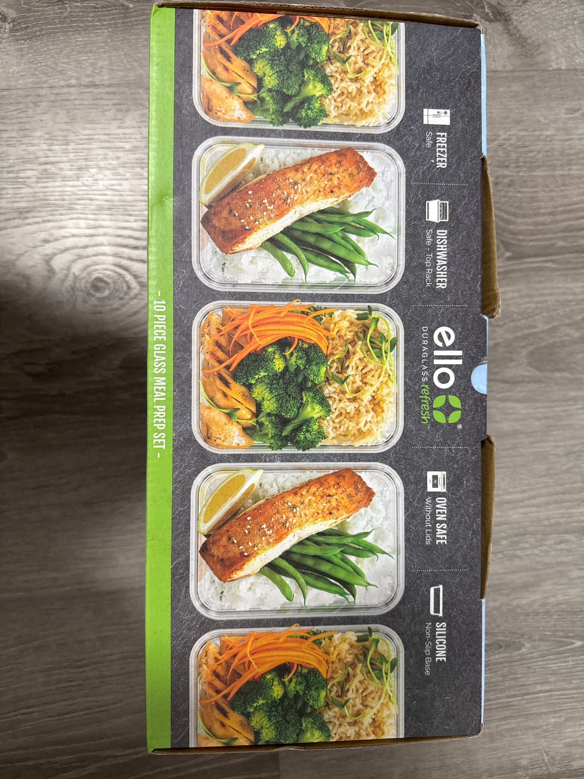 #149 Ello duraglass fresh meal prep containers 10 piece new set
