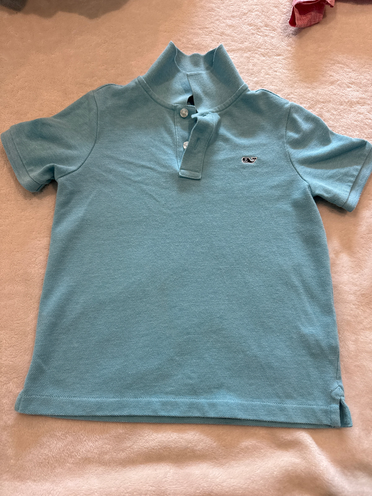 #81 Boys 5 Vineyard Vines blue polo shirt