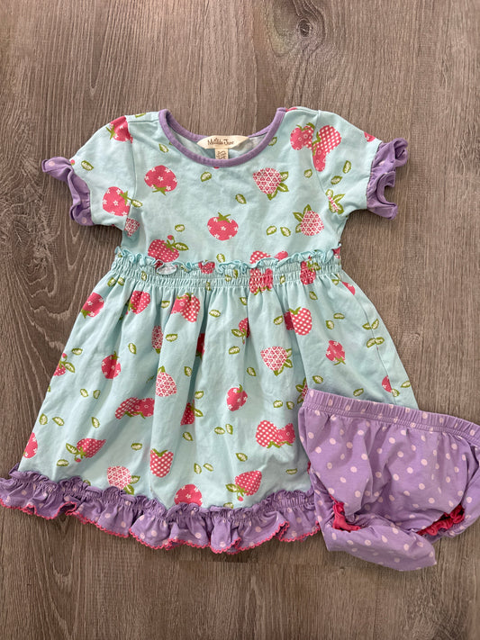 #149 Girls Matilda Jane strawberry dress size 18-24m