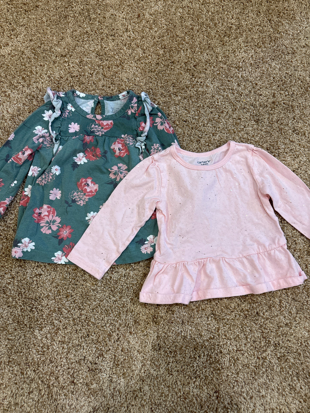 #47 girls 12mo Carter’s shirt bundle