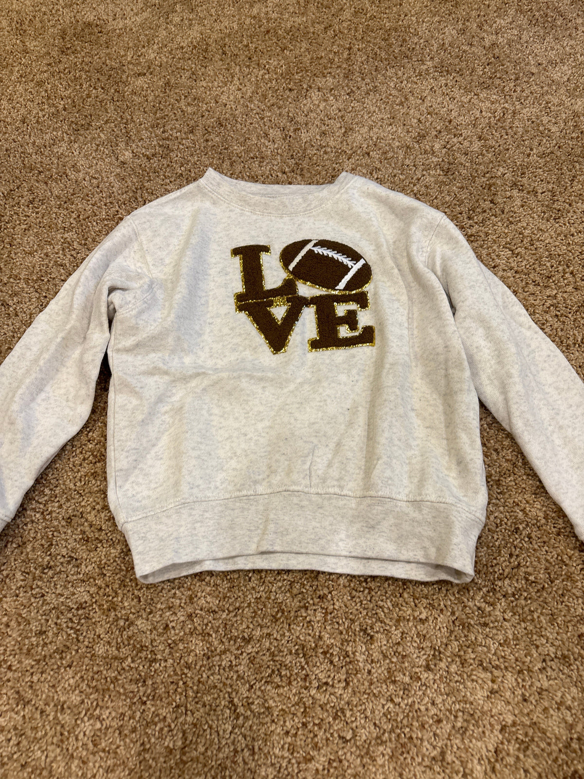 #47 girls 5T football sweatshirt, boutique brand
