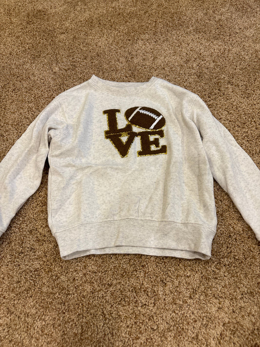 #47 girls 5T football sweatshirt, boutique brand
