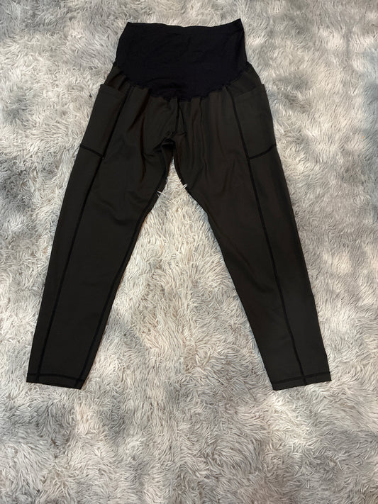 SCO46-Sweetaluna-black maternity leggings-women-XL